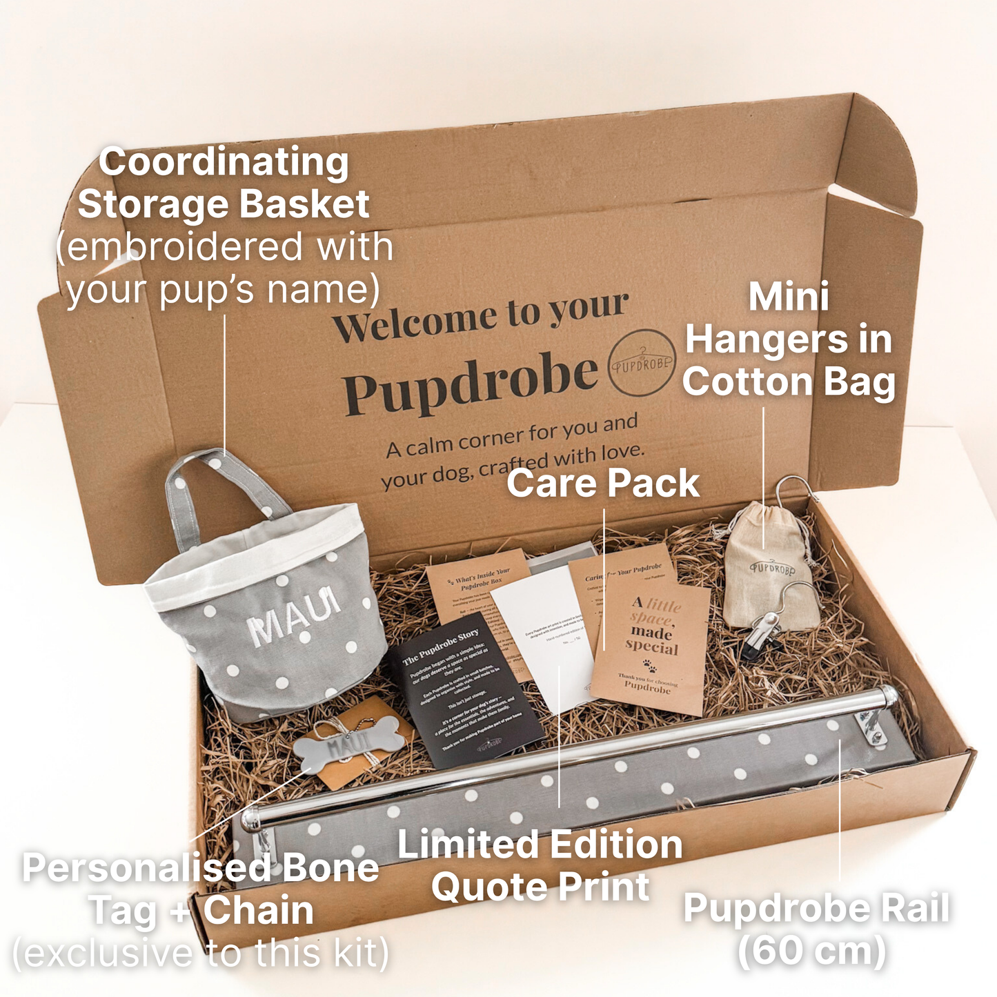 The Original Pupdrobe™ Gift Kit – Organised Dog Wardrobe Starter Set